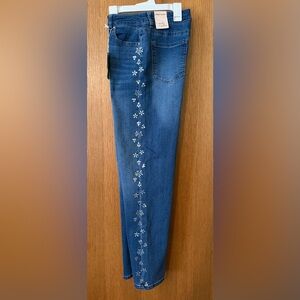 Blue Jeans with Rhinestones